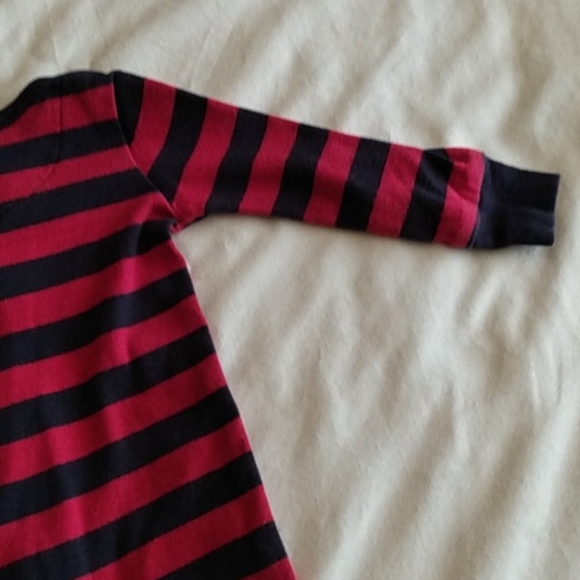 Baby Boys 0–3M Red Navy Striped Footed Pajamas - Picture 7 of 7